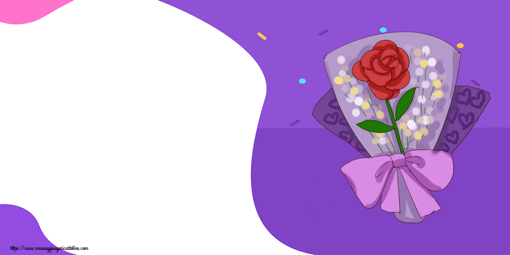 Cartoline di compleanno - Buon compleanno è la parola più bella del mondo. Auguri! ~ pittura con un fiore - messaggiauguricartoline.com