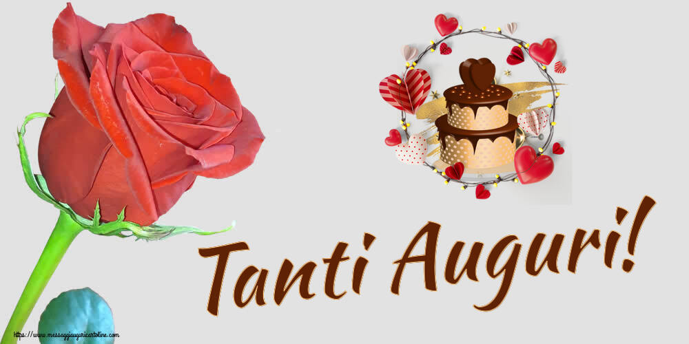 Compleanno Tanti Auguri! ~ torta al cioccolato con cuori