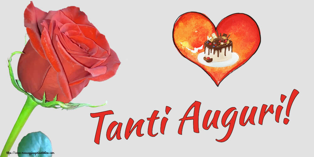 Il più popolari cartoline di compleanno con torta - Tanti Auguri!