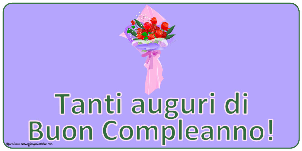 Cartoline di compleanno - Tanti auguri di Buon Compleanno! ~ rose clipart - messaggiauguricartoline.com