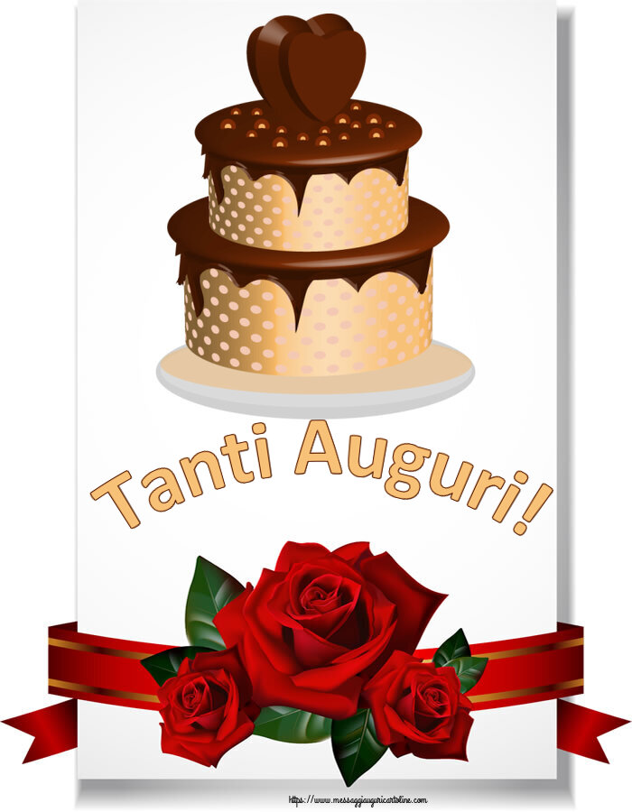 Compleanno Tanti Auguri! ~ torta al cioccolato clipart