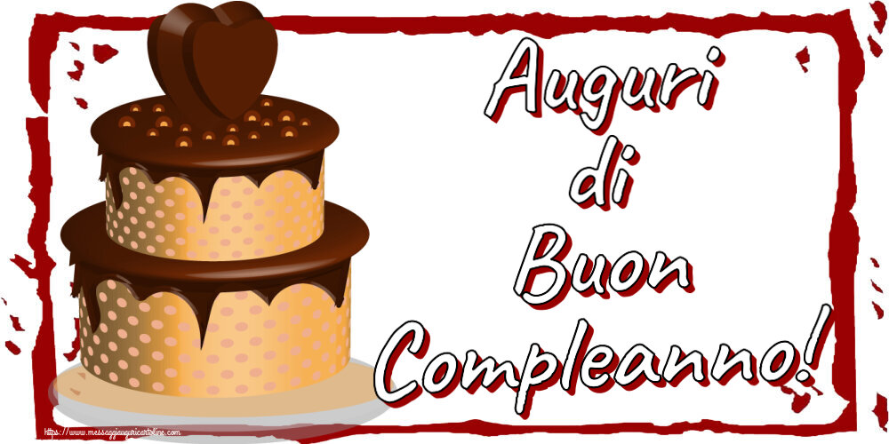 Auguri di Buon Compleanno! ~ torta al cioccolato clipart