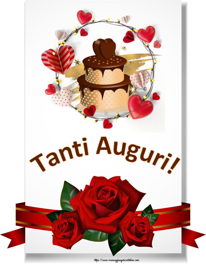 Tanti Auguri! ~ torta al cioccolato con cuori