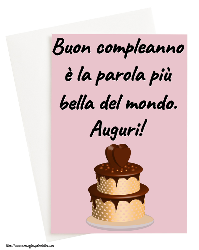 Compleanno Buon compleanno è la parola più bella del mondo. Auguri! ~ torta al cioccolato clipart