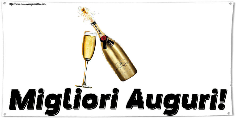 Compleanno Migliori Auguri! ~ champagne al bicchiere
