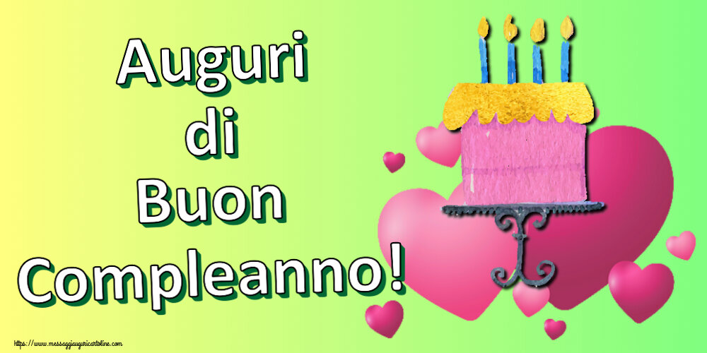 Il più popolari cartoline di compleanno con torta - Auguri di Buon Compleanno!