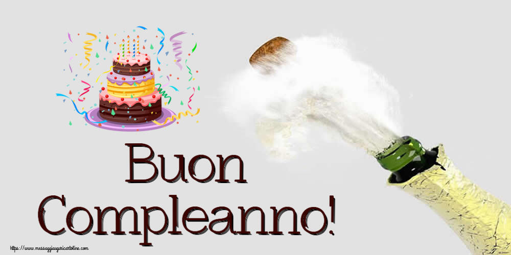 Compleanno Buon Compleanno! ~ torta e coriandoli