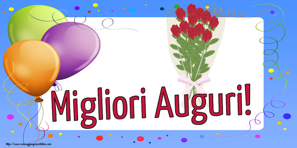 Compleanno Migliori Auguri! ~ disegno con bouquet di rose
