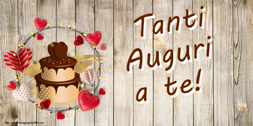 Compleanno Tanti Auguri a te! ~ torta al cioccolato con cuori