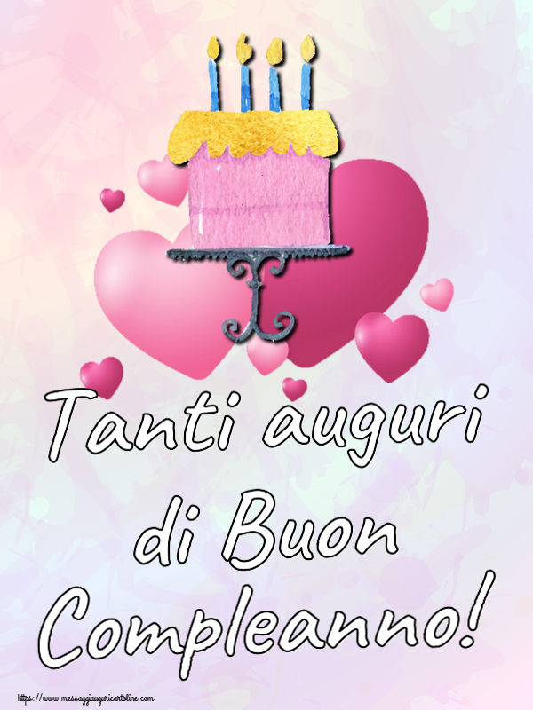 Compleanno Tanti auguri di Buon Compleanno! ~ torta con cuori rosa