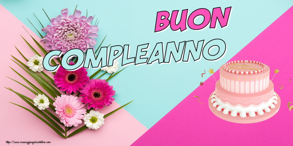 Compleanno Buon Compleanno! ~ Torta rosa con Happy Birthday