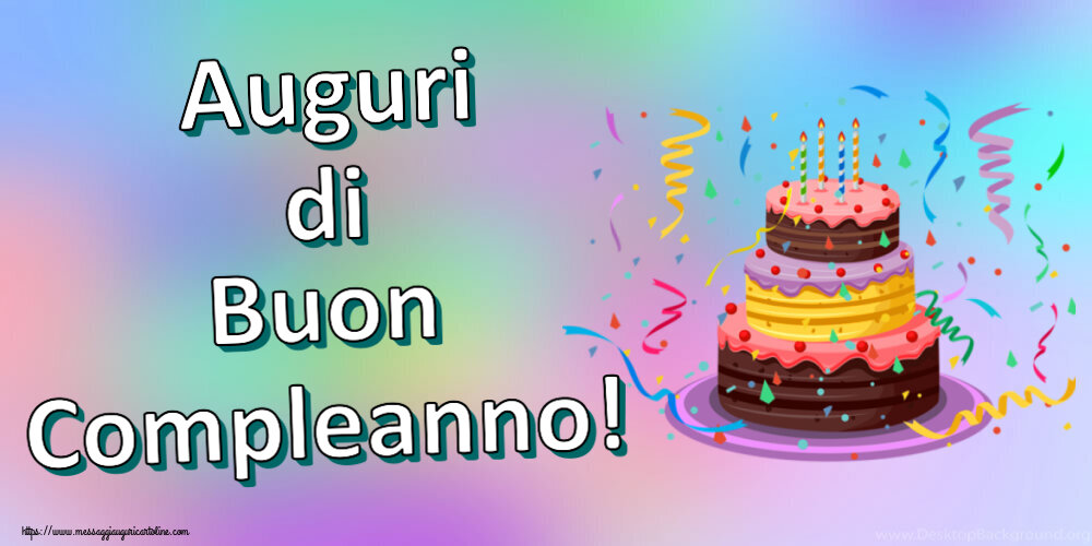 Auguri di Buon Compleanno! ~ torta e coriandoli