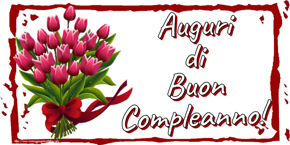 Compleanno Auguri di Buon Compleanno! ~ bouquet di tulipani - Clipart