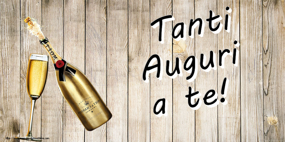 Compleanno Tanti Auguri a te! ~ champagne al bicchiere