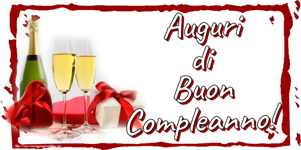 Auguri di Buon Compleanno! ~ champagne e regali