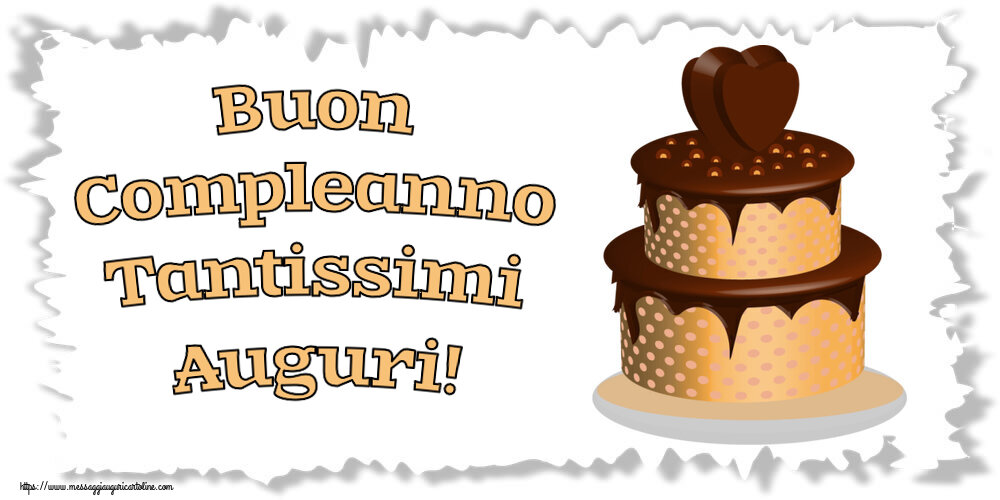 Buon Compleanno Tantissimi Auguri! ~ torta al cioccolato clipart