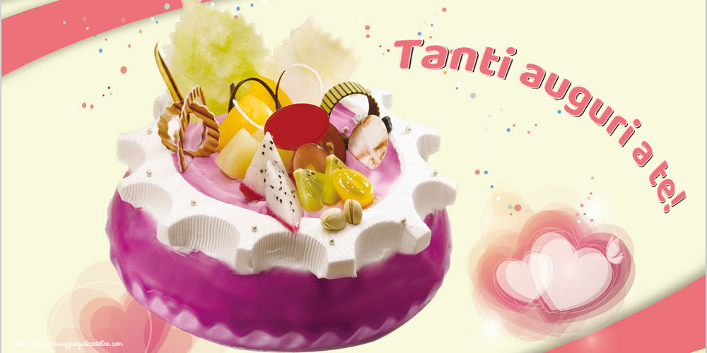 Il più popolari cartoline di compleanno con torta - Tanti auguri a te!