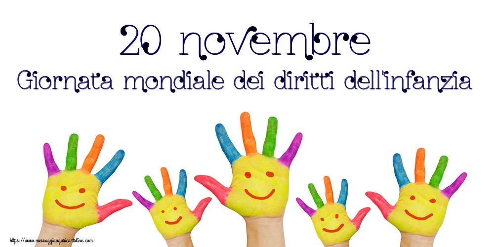 Cartoline per la Giornata internazionale dei diritti dell’infanzia - 20 novembre Giornata mondiale dei diritti dell'infanzia