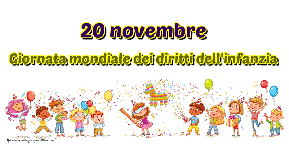 Cartoline per la Giornata internazionale dei diritti dell’infanzia - 20 novembre Giornata mondiale dei diritti dell'infanzia
