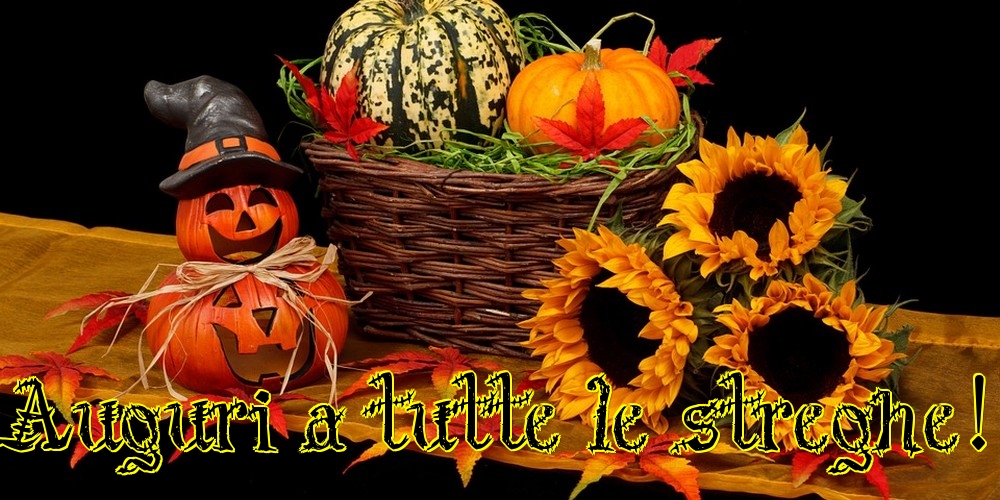 Cartoline di Halloween - Auguri a tutte le streghe! - messaggiauguricartoline.com