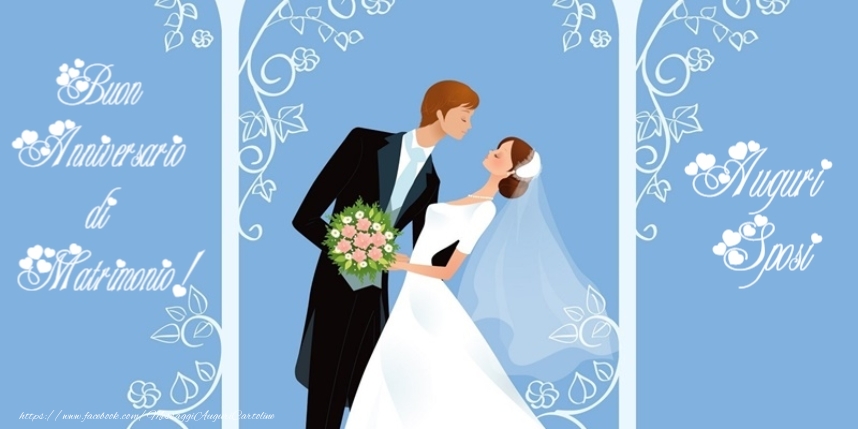 Cartoline di matrimonio - Buon Anniversario di Matrimonio! Auguri! - messaggiauguricartoline.com