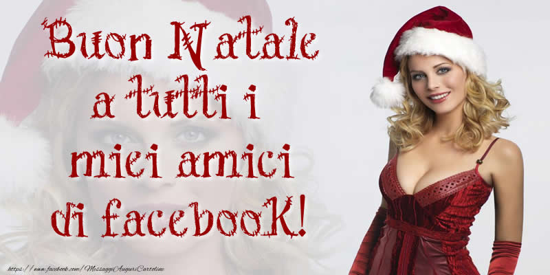 Cartoline di Natale - Buon Natale a tutti i miei amici di facebook! - messaggiauguricartoline.com