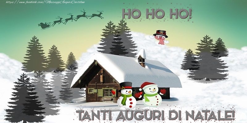 Cartoline di Natale - ho ho ho Tanti auguri di natale - messaggiauguricartoline.com