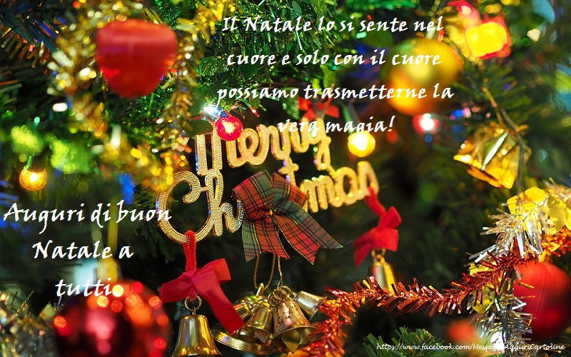 Cartoline di Natale - Auguri di buon Natale a tutti. - messaggiauguricartoline.com