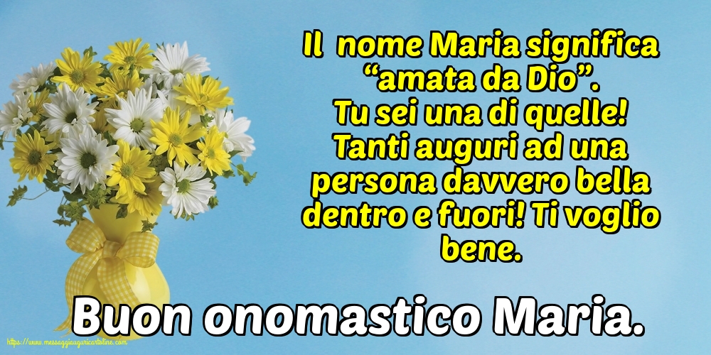 Cartoline per la Natività della Beata Vergine Maria - Buon onomastico Maria. - messaggiauguricartoline.com