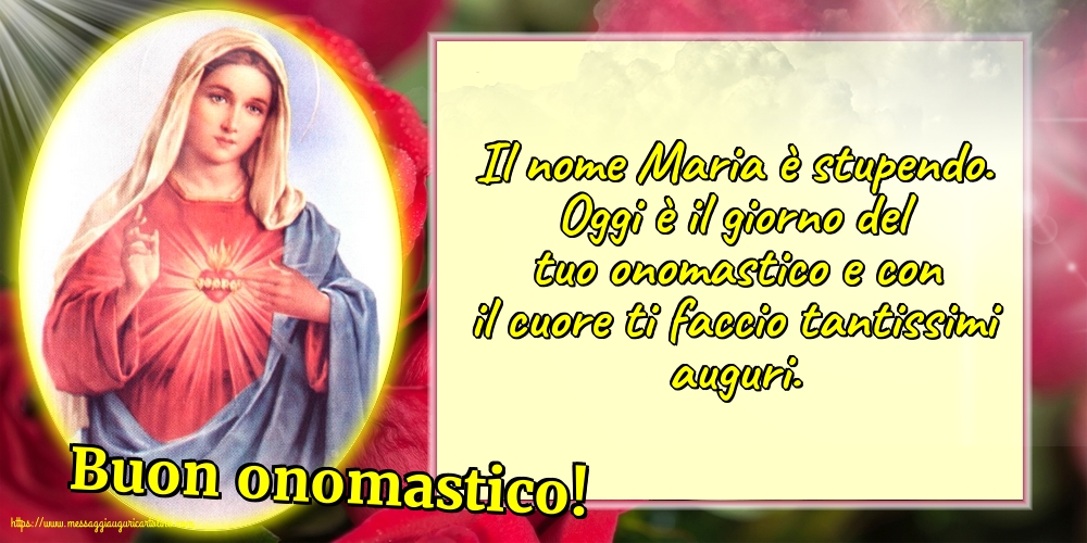 Cartoline per la Natività della Beata Vergine Maria - Buon onomastico! - messaggiauguricartoline.com