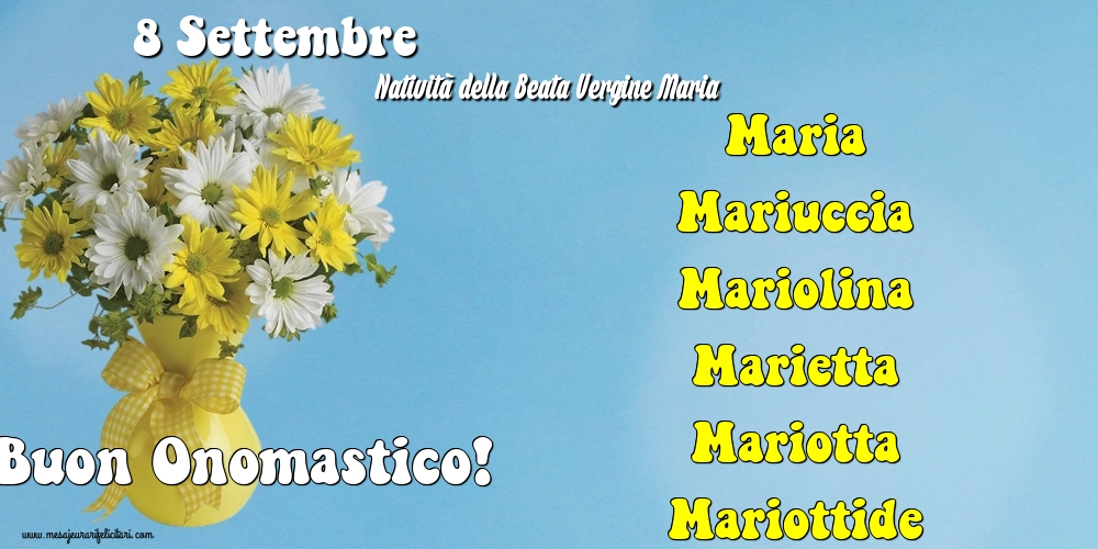 Cartoline per la Natività della Beata Vergine Maria - 8 Settembre - Natività della Beata Vergine Maria - messaggiauguricartoline.com