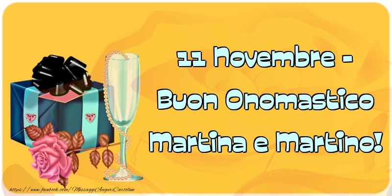 Cartoline di onomastico - 11 Novembre - Buon Onomastico Martina e Martino! - messaggiauguricartoline.com