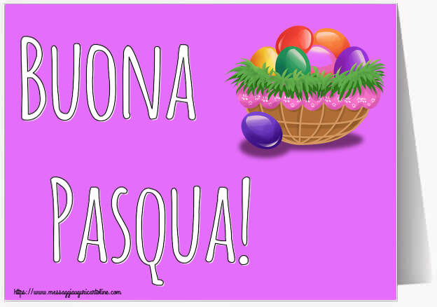 Cartoline di Pasqua - Buona Pasqua! ~ uova colorate - messaggiauguricartoline.com