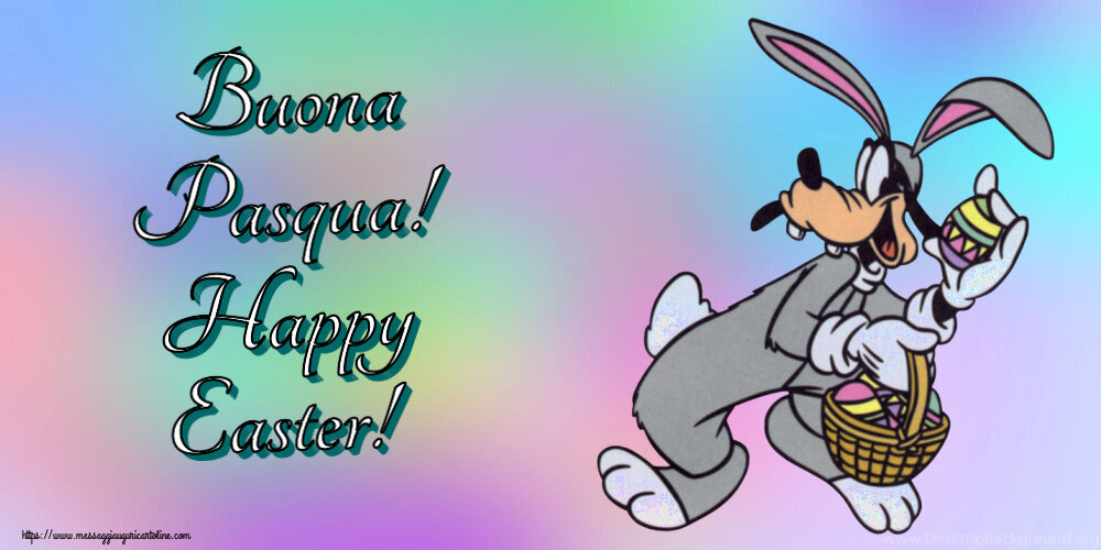 Pasqua Buona Pasqua! Happy Easter! ~ Coniglio con cesto di uova