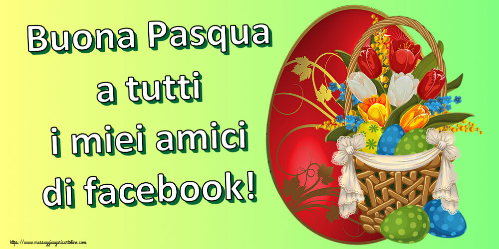Pasqua Buona Pasqua a tutti i miei amici di facebook! ~ composizione con tulipani e uova