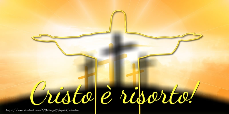 Cartoline di Pasqua - Cristo è risorto! - messaggiauguricartoline.com