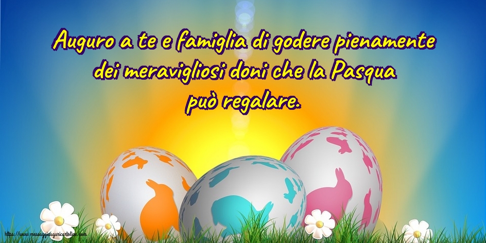 Pasqua Auguro a te e famiglia