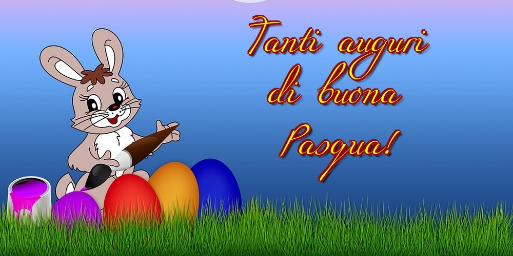 Cartoline di Pasqua - Tanti auguri di buona Pasqua! - messaggiauguricartoline.com