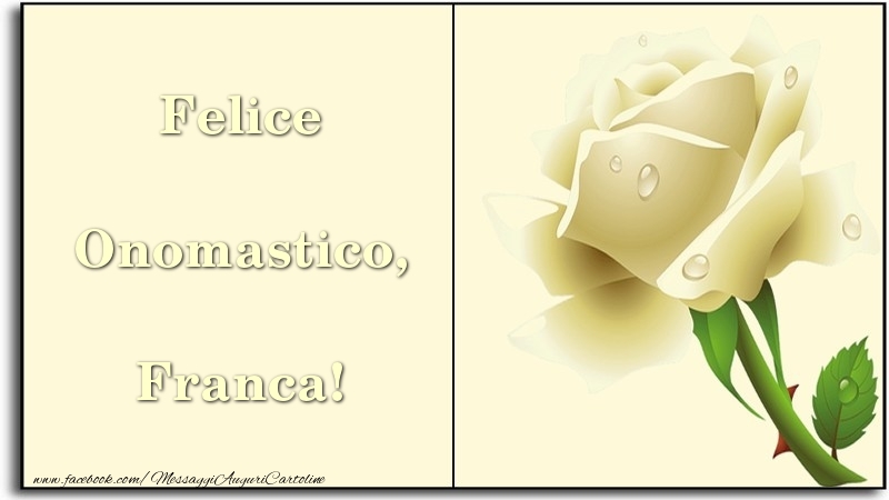 Cartoline di San Francesco - Felice Onomastico, Franca - messaggiauguricartoline.com