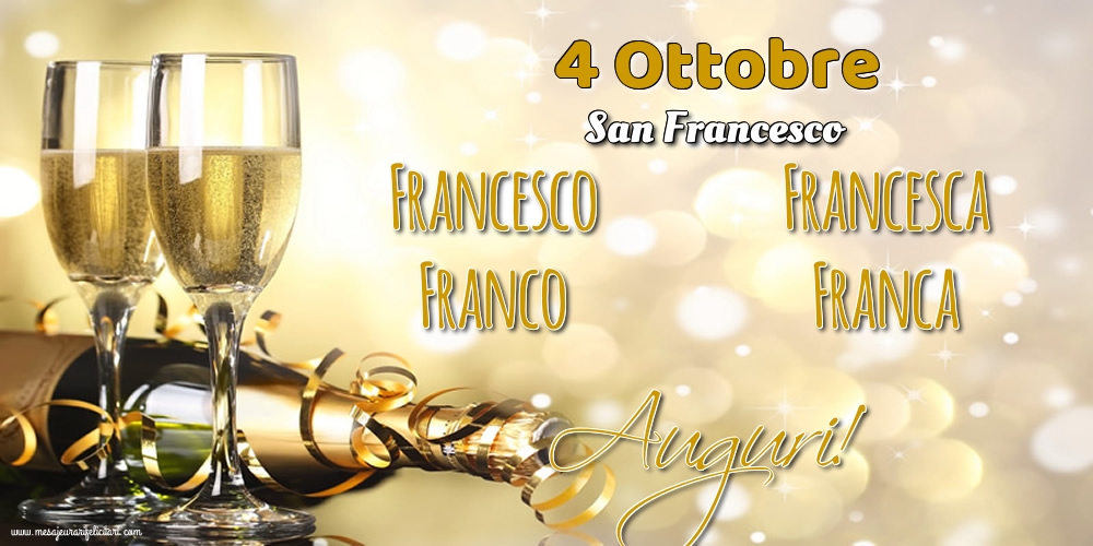 4 Ottobre - San Francesco