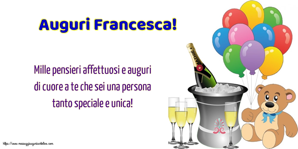 Cartoline di San Francesco - Auguri Francesca! - messaggiauguricartoline.com