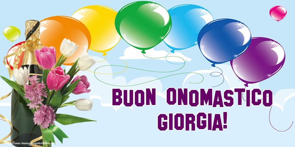 Cartoline di San Giorgio - Buon Onomastico Giorgia! - messaggiauguricartoline.com