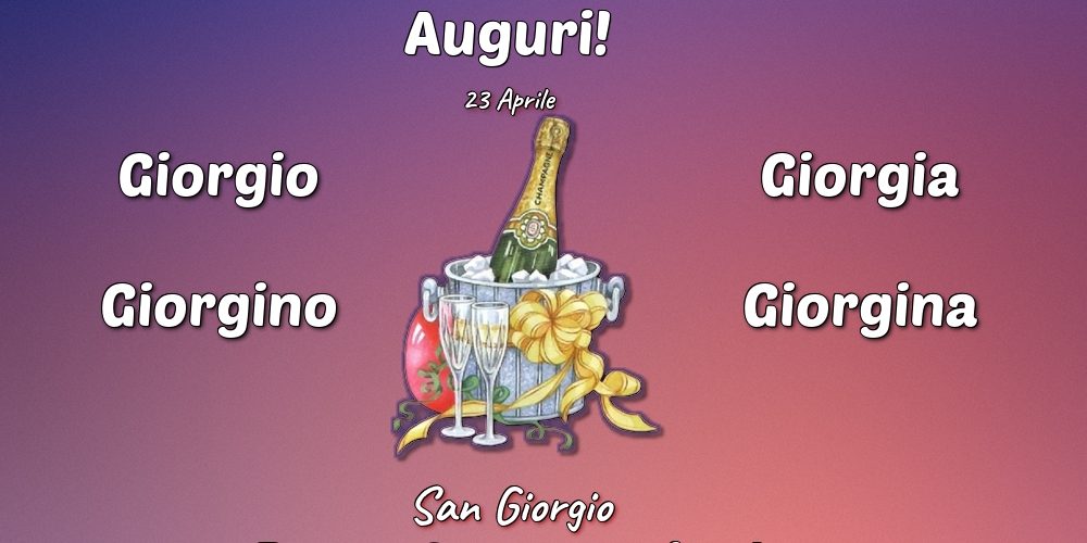 Cartoline di San Giorgio - 23 Aprile - San Giorgio - messaggiauguricartoline.com