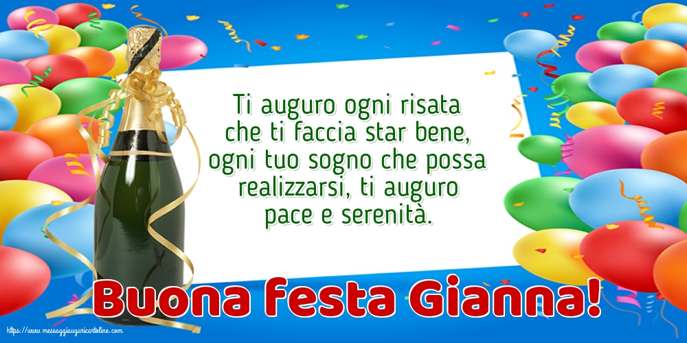 Cartoline di San Giovanni - Buona festa Gianna! - messaggiauguricartoline.com