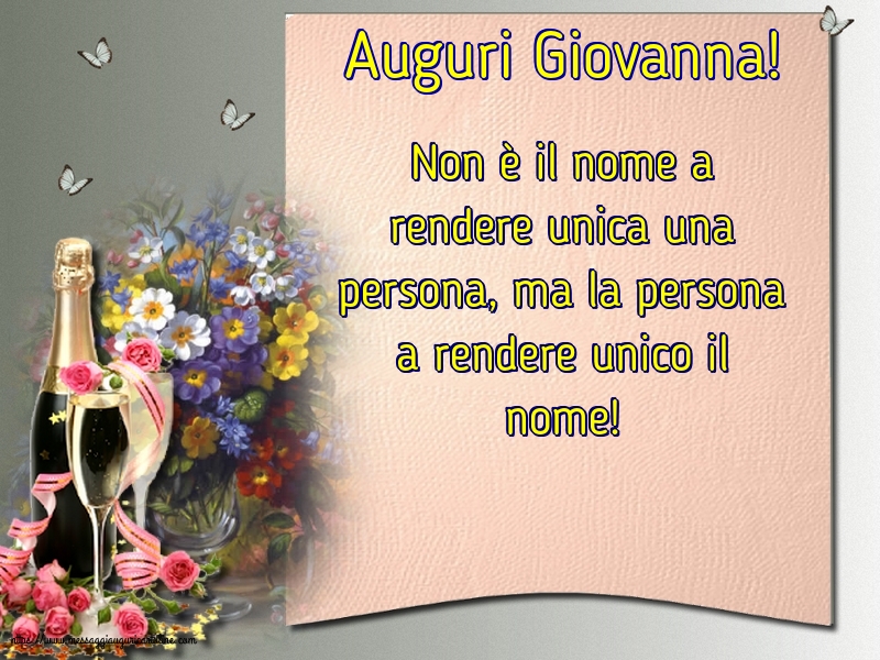 Cartoline per la San Giovanni Battista - Auguri Giovanna! - messaggiauguricartoline.com