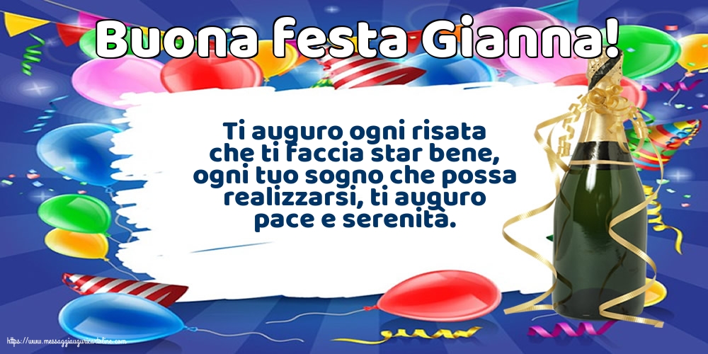 Cartoline per la San Giovanni Battista - Buona festa Gianna! - messaggiauguricartoline.com