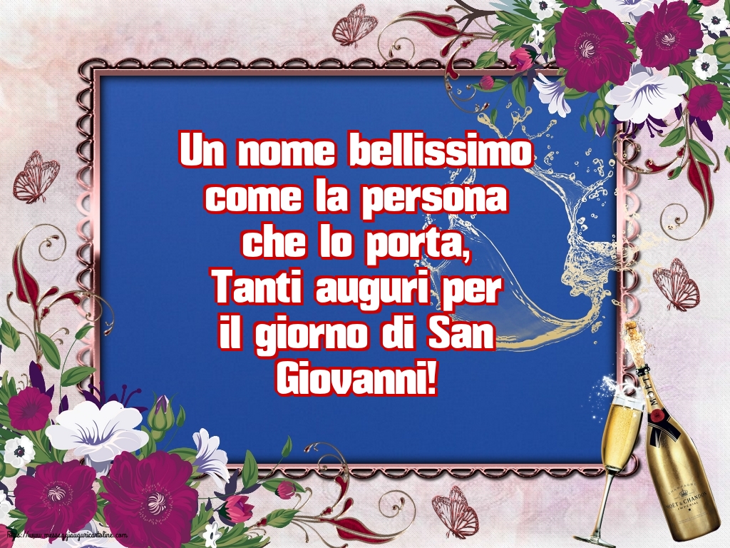 Cartoline per la San Giovanni Battista - Tanti auguri per il giorno di San Giovanni! - messaggiauguricartoline.com
