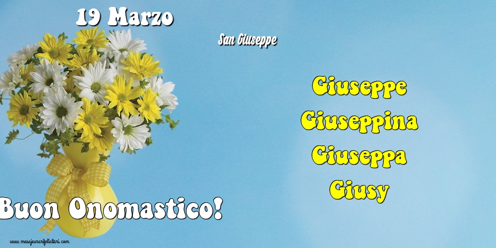 Cartoline di San Giuseppe - 19 Marzo - San Giuseppe - messaggiauguricartoline.com