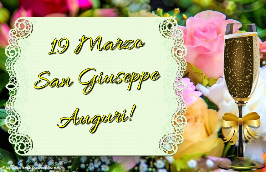 Cartoline di San Giuseppe - 19 Marzo San Giuseppe Auguri! - messaggiauguricartoline.com