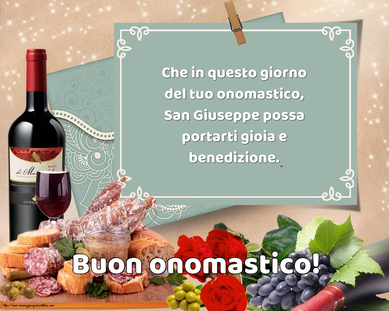 Cartoline di San Giuseppe - Buon onomastico! - messaggiauguricartoline.com